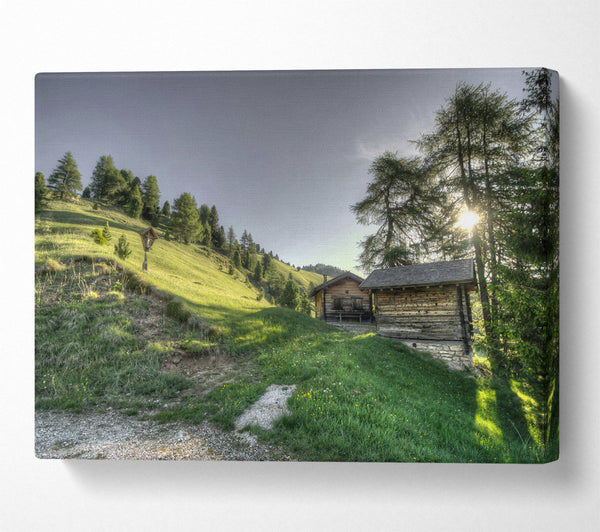  A Canvas Print of Golden Meadow Cabin Canvas Print