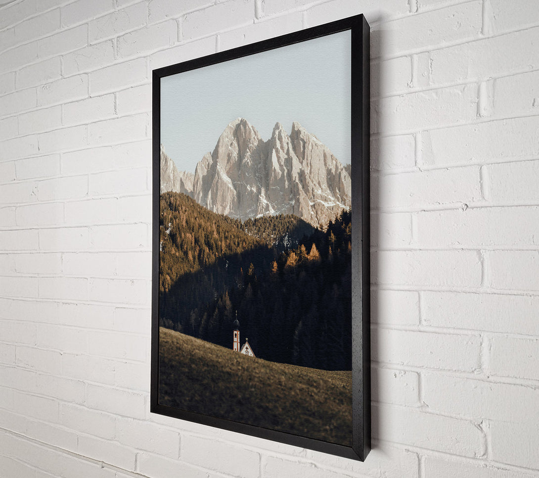  A Canvas Print of White Chapel In The Pines Canvas Art