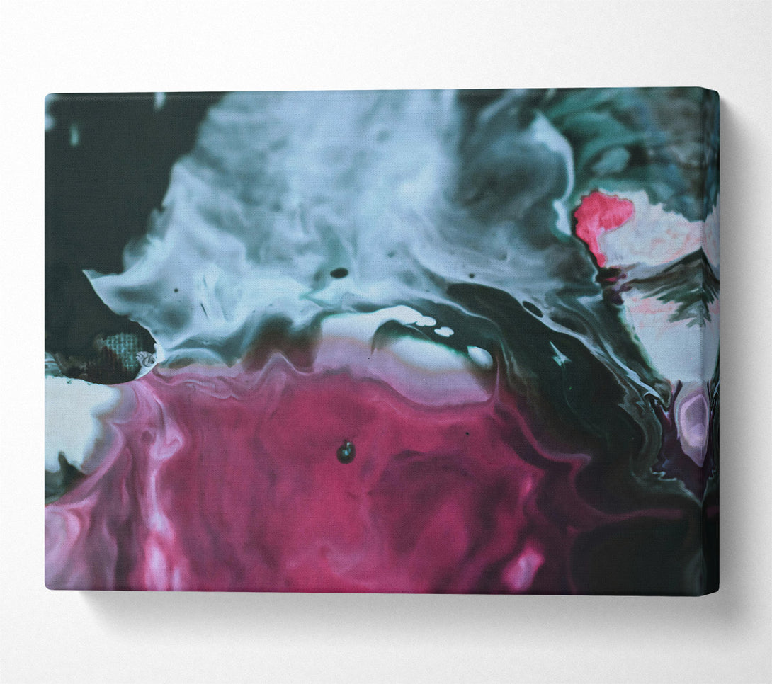  A Canvas Print of Crimson Swirls Of Ink. Canvas Wall Art