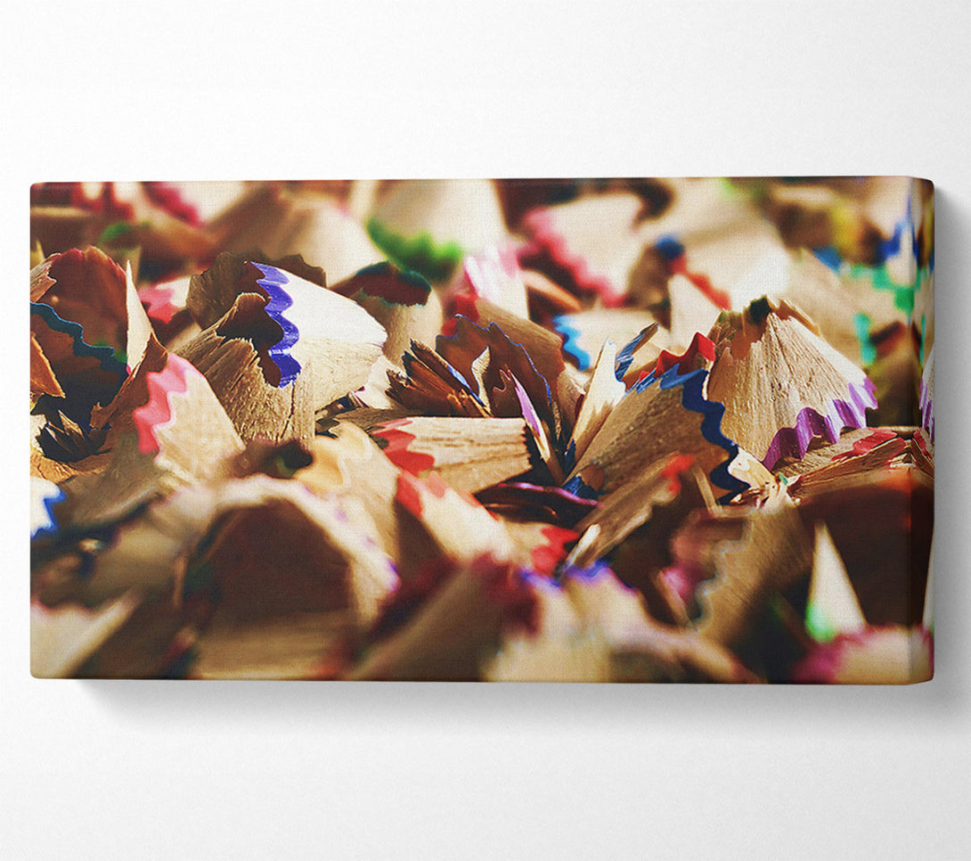  A Canvas Print of Colorful Wood Shavings Canvas Wall Art