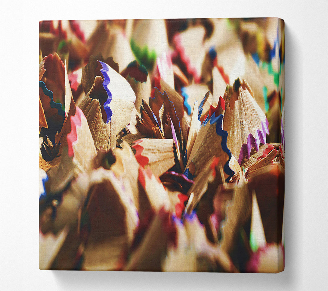  A Canvas Print of Colorful Wood Shavings Canvas Wall Art