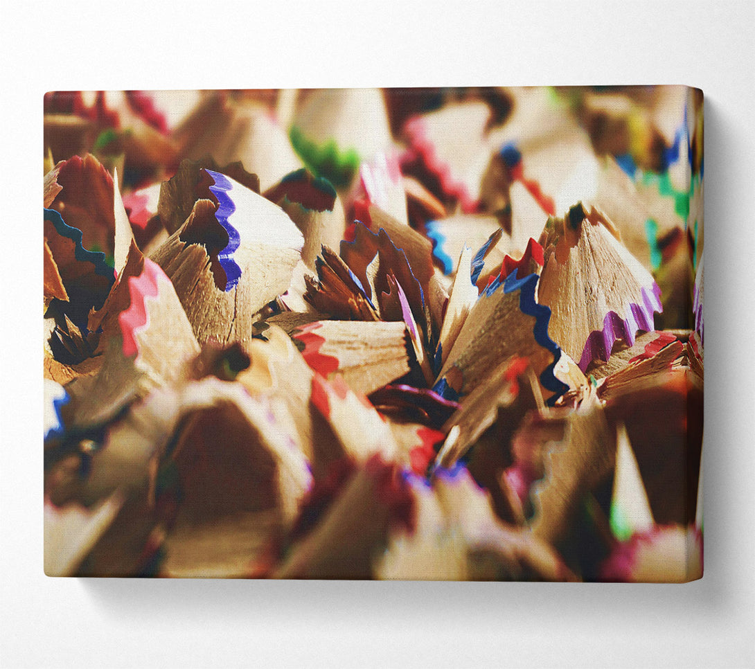  A Canvas Print of Colorful Wood Shavings Canvas Wall Art
