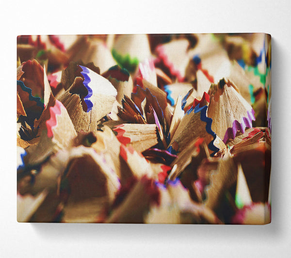  A Canvas Print of Colorful Wood Shavings Canvas Wall Art