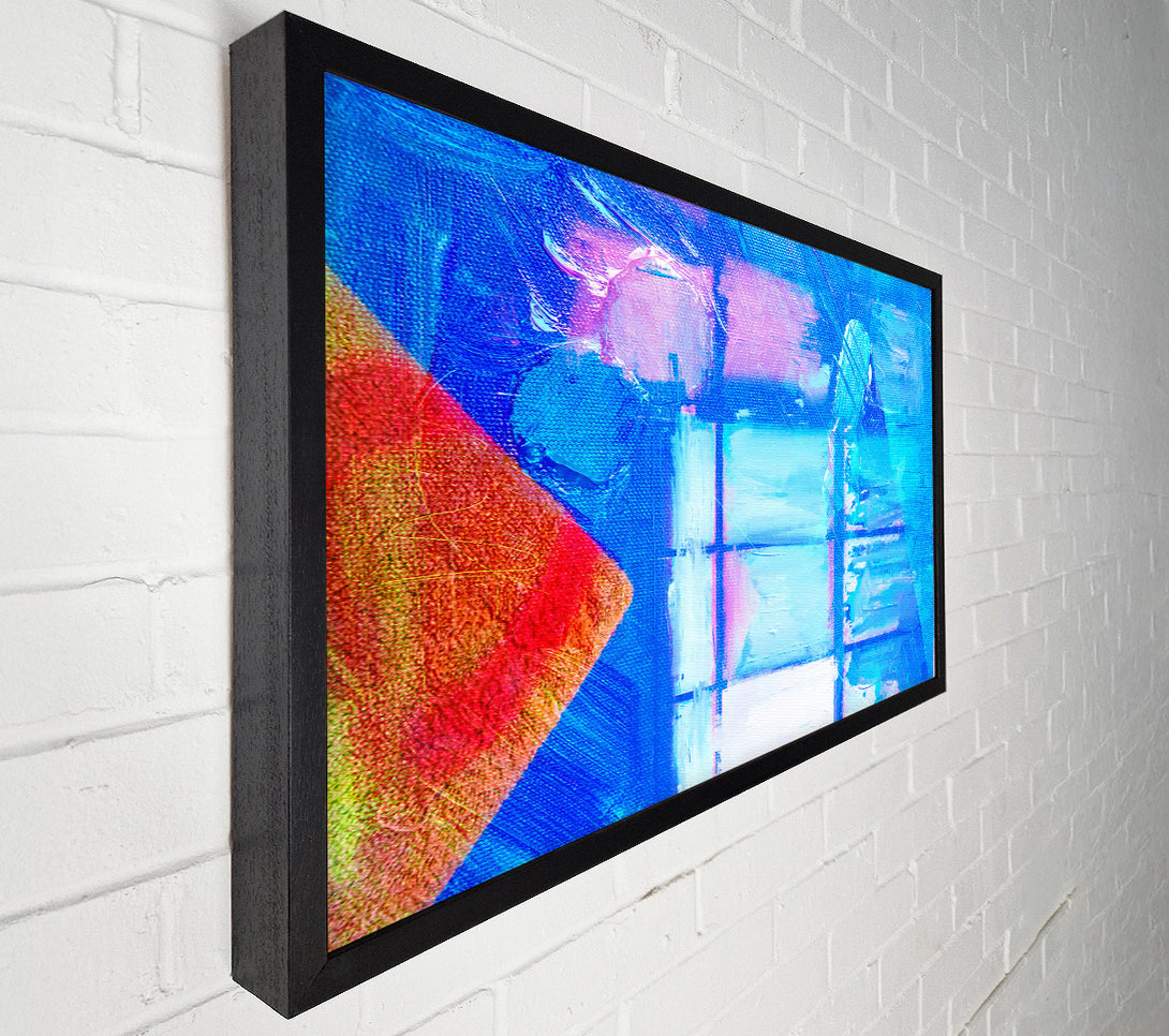  A Canvas Print of Azure Abstract Window Canvas Print