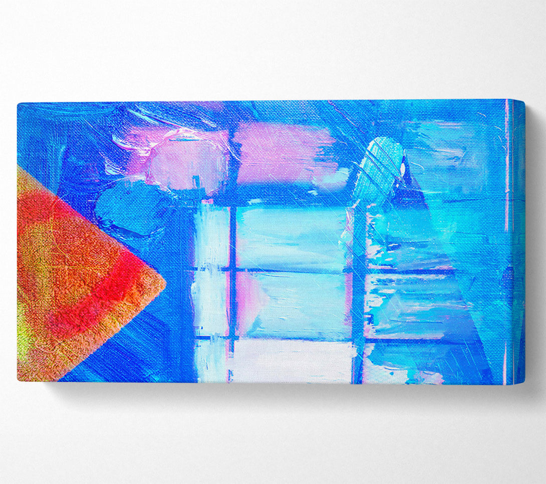  A Canvas Print of Azure Abstract Window Canvas Print