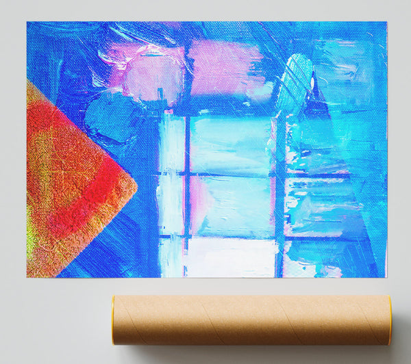 Azure Abstract Window Giclee Print