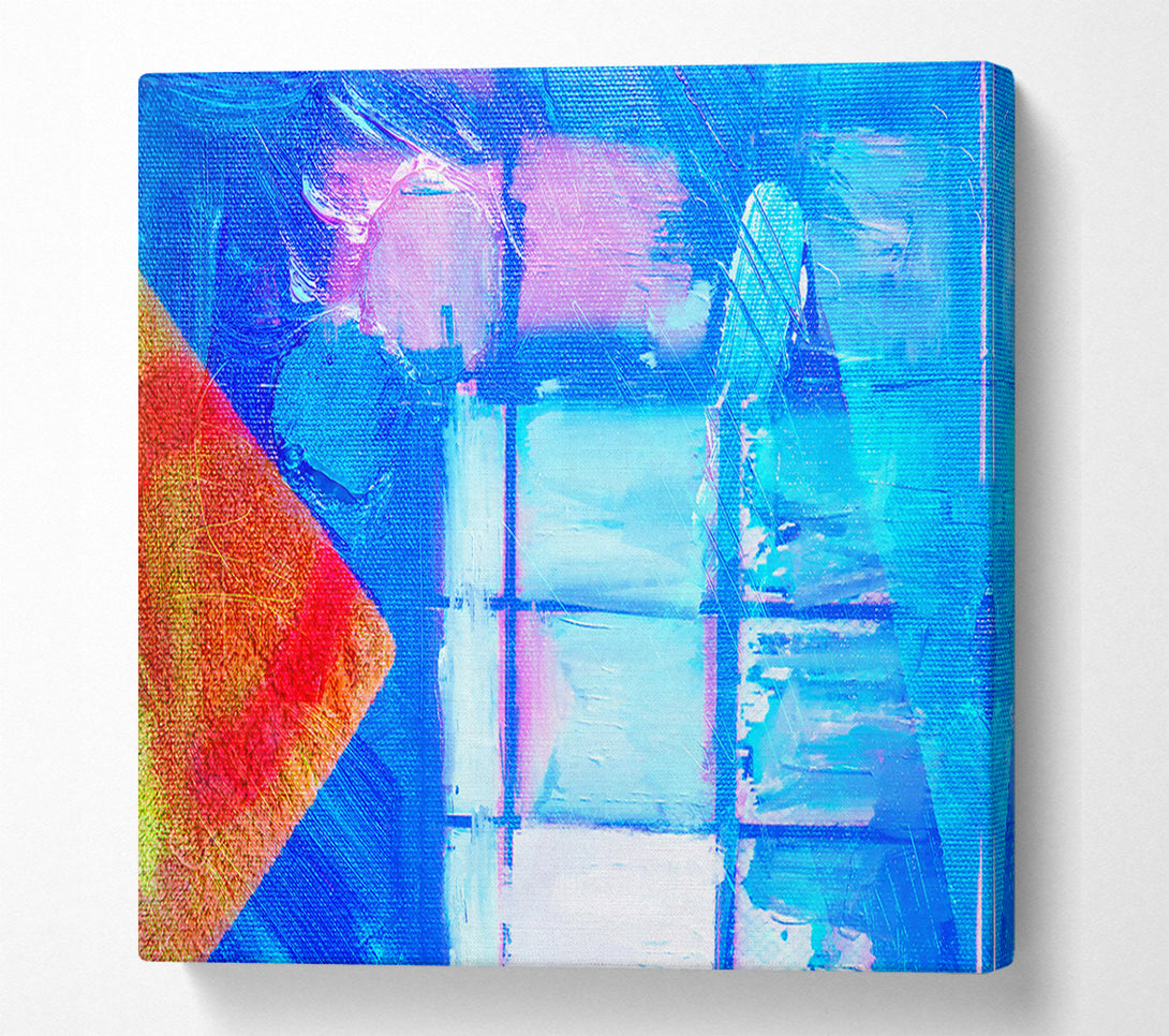  A Canvas Print of Azure Abstract Window Canvas Print
