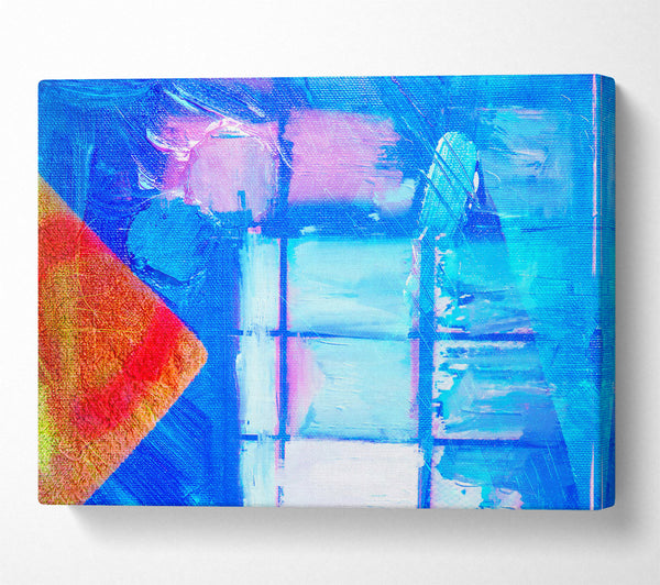  A Canvas Print of Azure Abstract Window Canvas Print