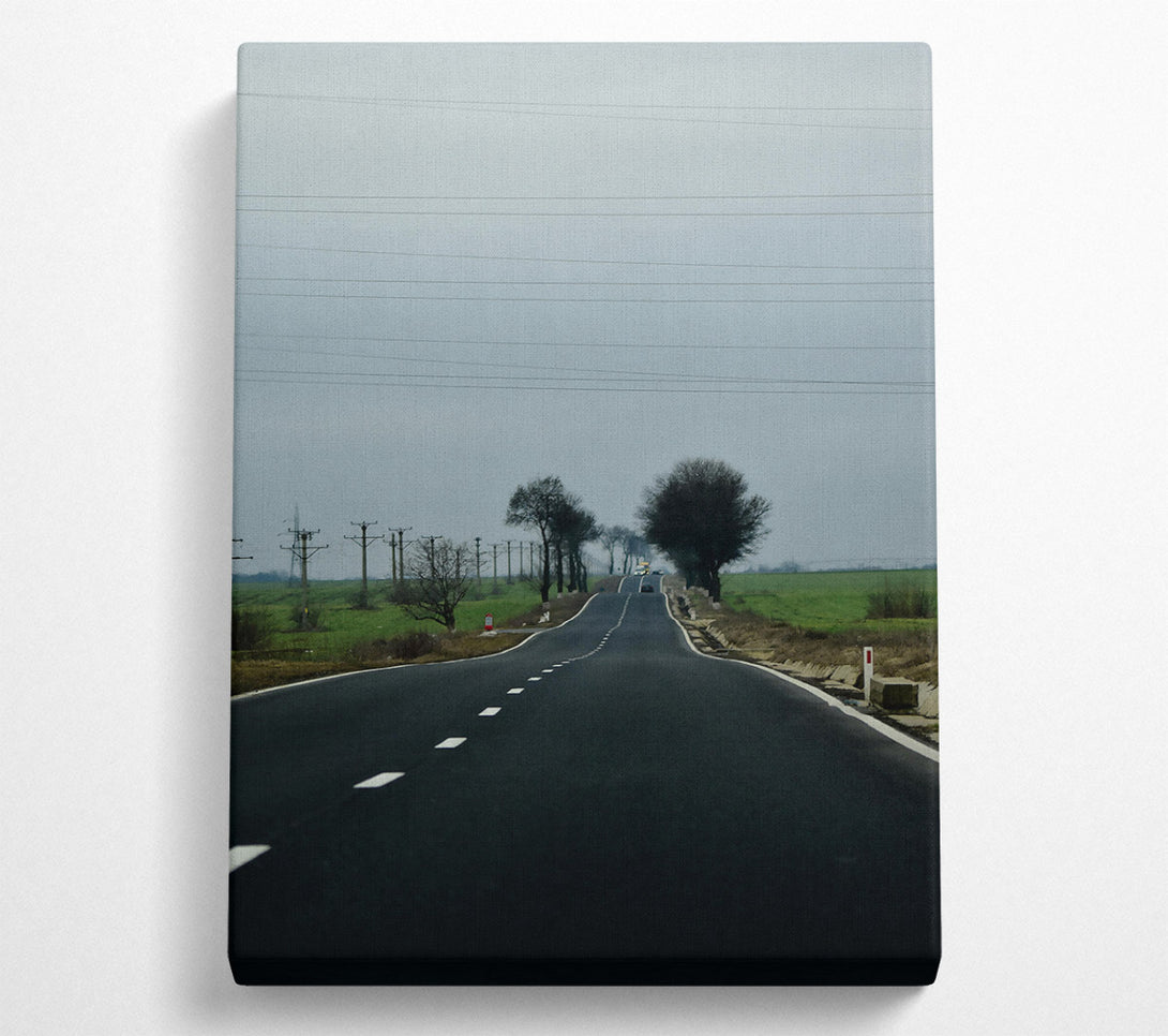  A Canvas Print of Grey Road Ahead Canvas Print