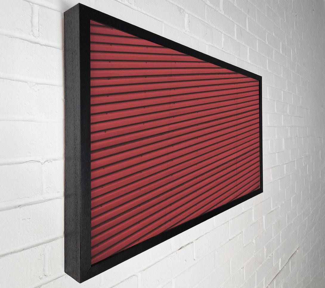  A Canvas Print of Crimson Corrugated Lines Canvas Wall Art
