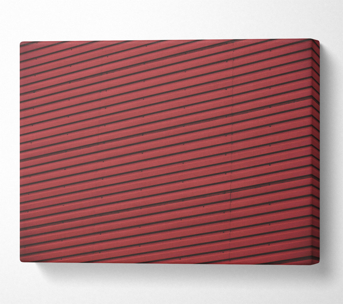  A Canvas Print of Crimson Corrugated Lines Canvas Wall Art