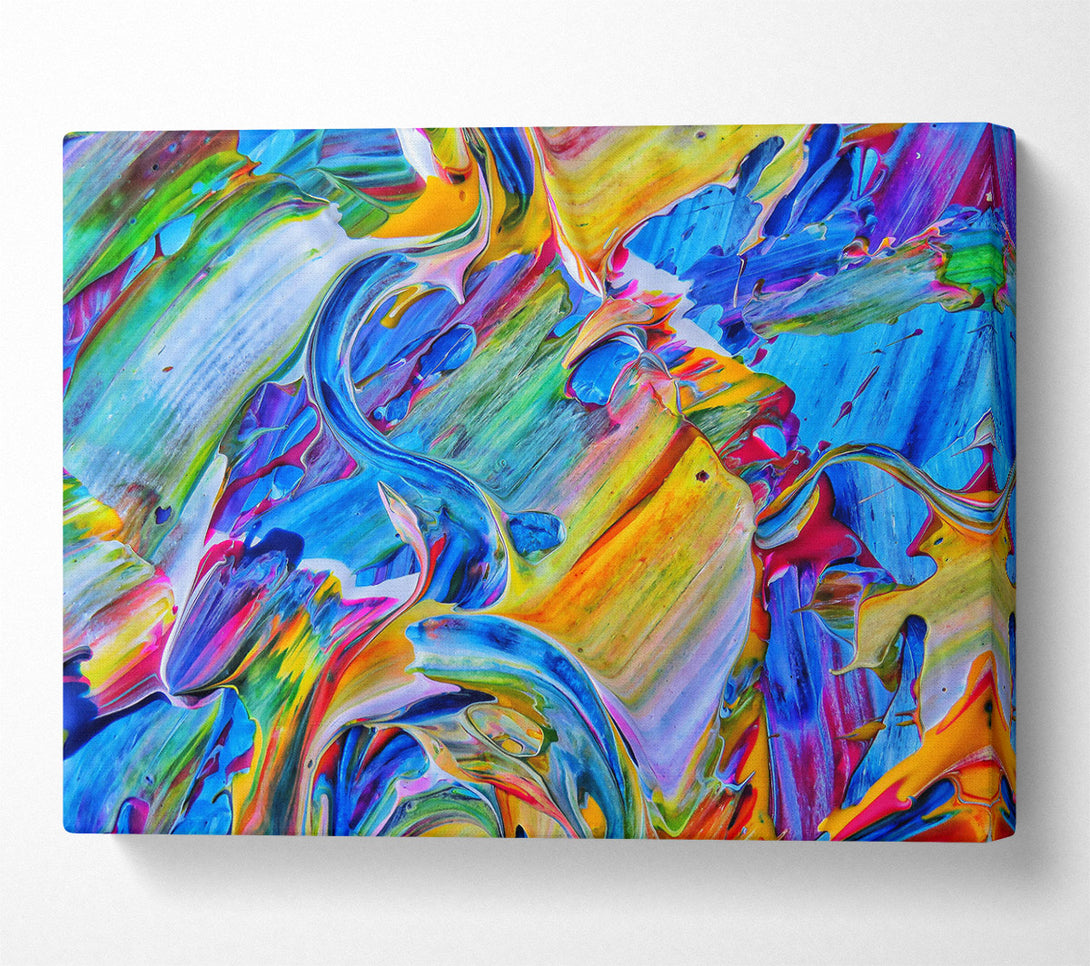  A Canvas Print of Azure Abstract Swirls Canvas Print