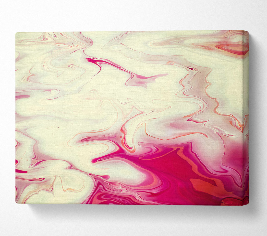  A Canvas Print of Crimson Swirls Of White Canvas Art