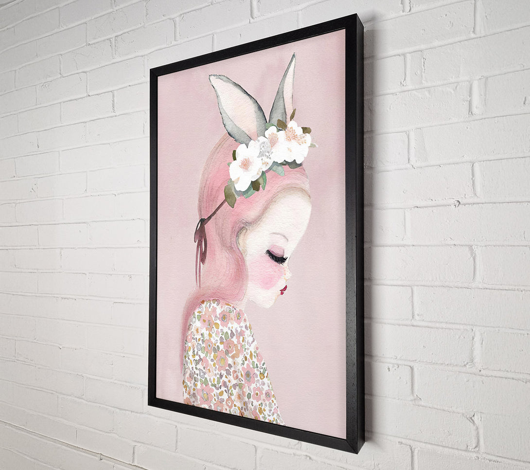  A Canvas Print of Bunny Ear Lady Canvas Wall Art