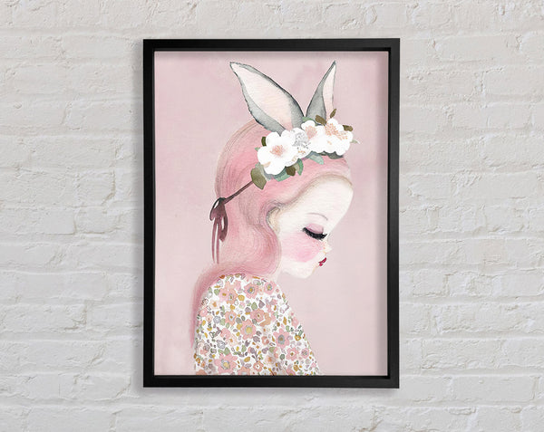 Bunny Ear Lady Framed Print