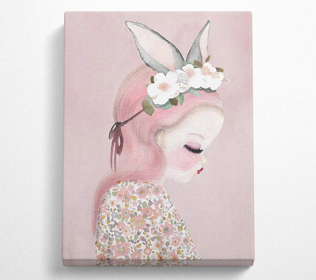  A Canvas Print of Bunny Ear Lady Canvas Wall Art