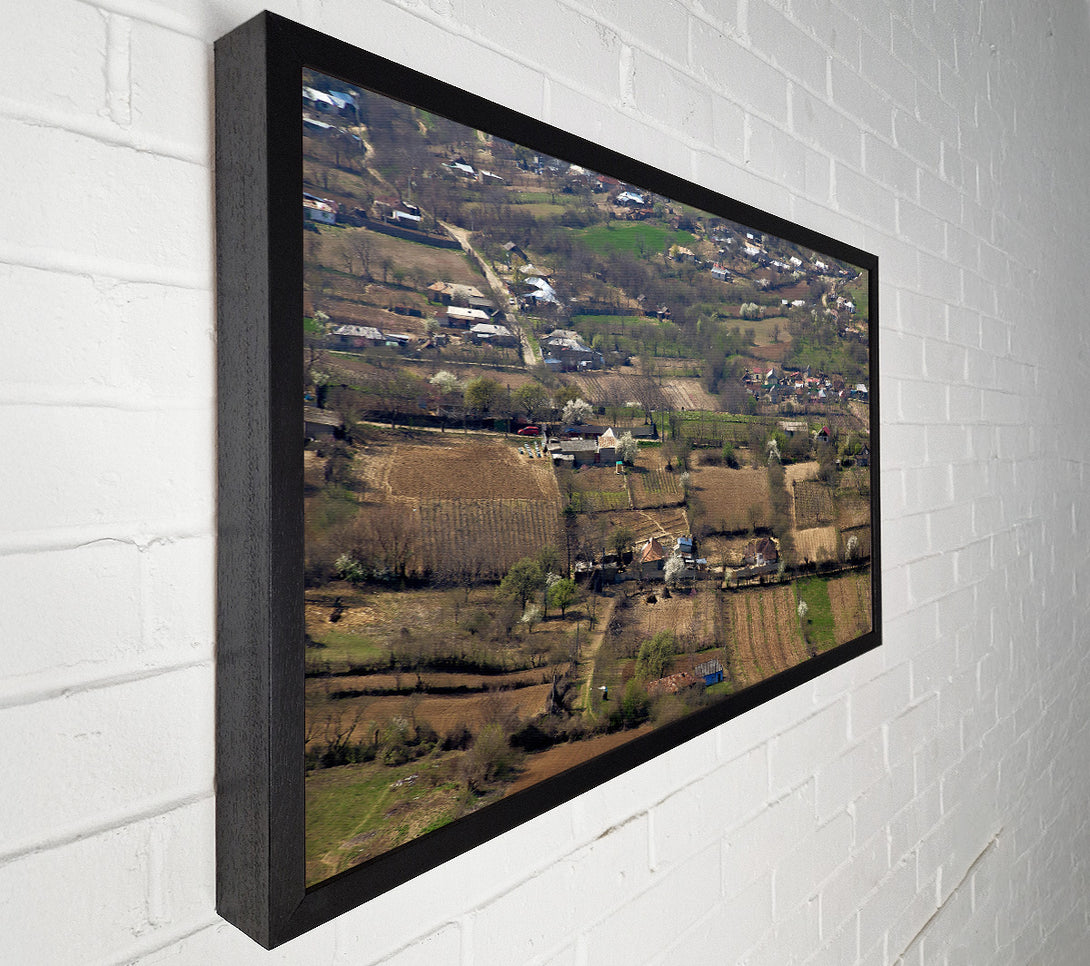  A Canvas Print of Brown Fields And Homes Canvas Print