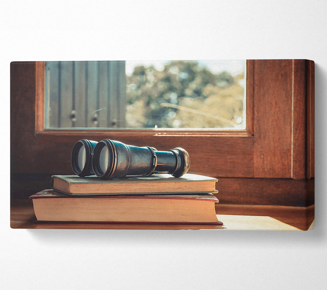  A Canvas Print of Brown Window View Canvas Print