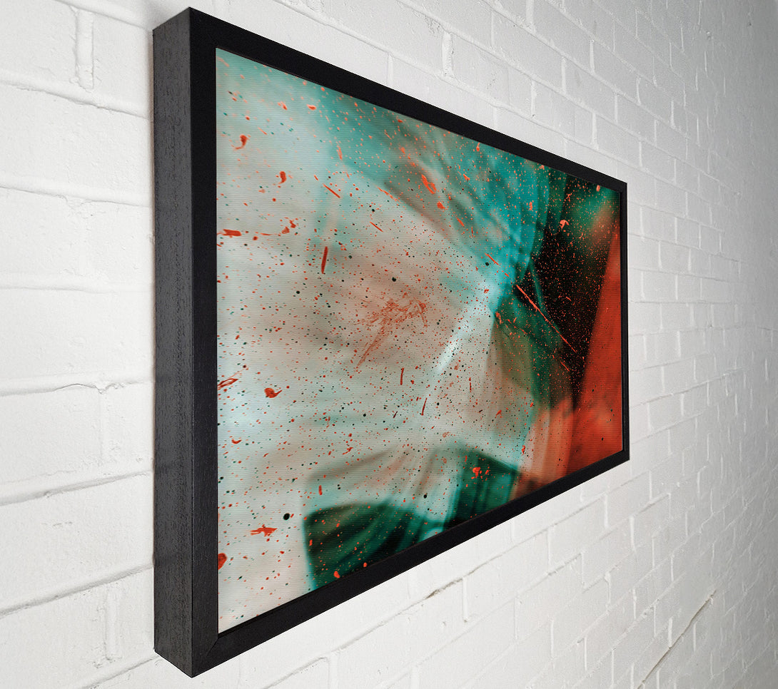  A Canvas Print of Teal And Rust Abstract Canvas Art