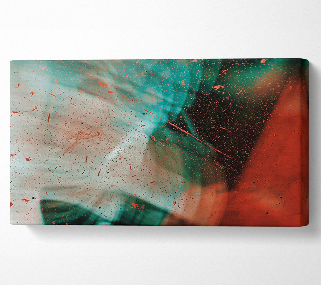  A Canvas Print of Teal And Rust Abstract Canvas Art