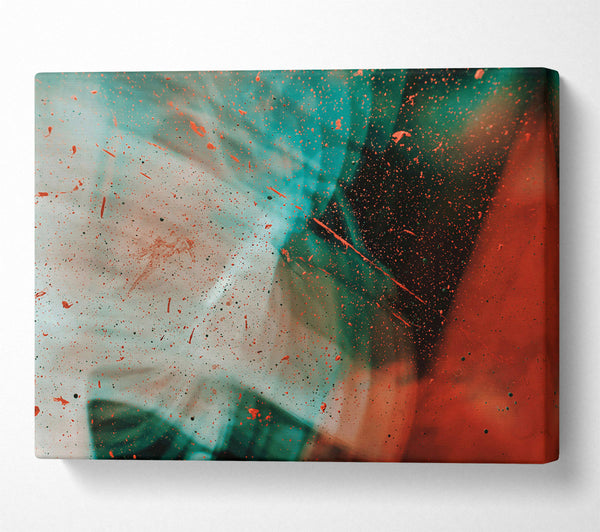  A Canvas Print of Teal And Rust Abstract Canvas Art