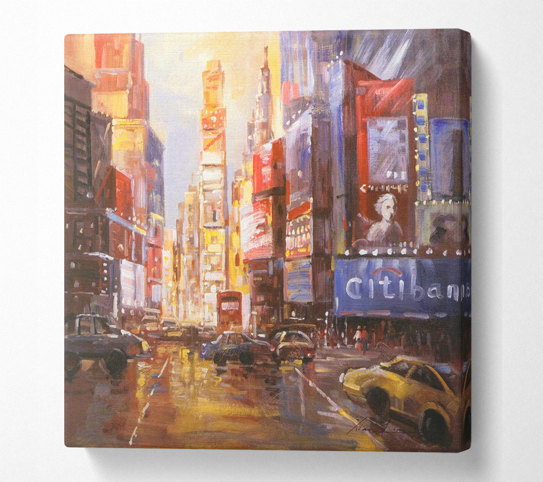  A Canvas Print of Busy Street Canvas Print