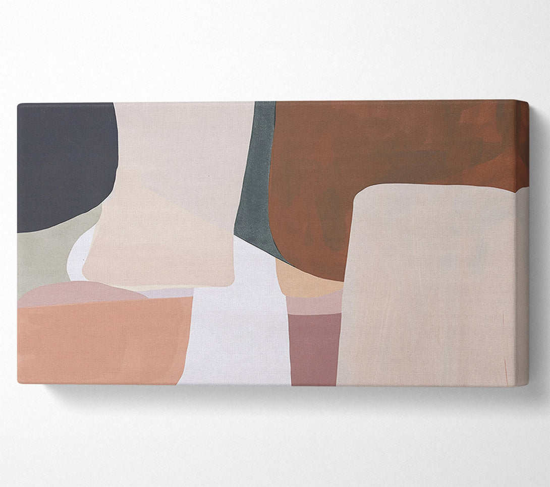  A Canvas Print of Peach Abstract Shapes Canvas Print