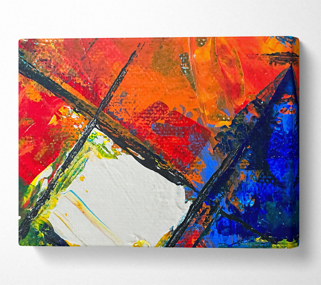  A Canvas Print of Orange Abstract Lines Canvas Print