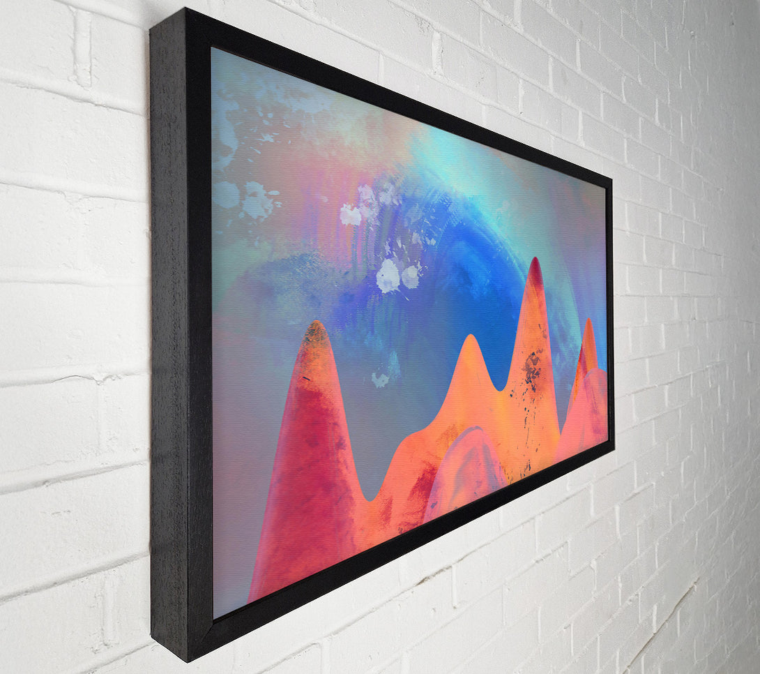  A Canvas Print of Crimson Abstract Peaks Canvas Wall Art
