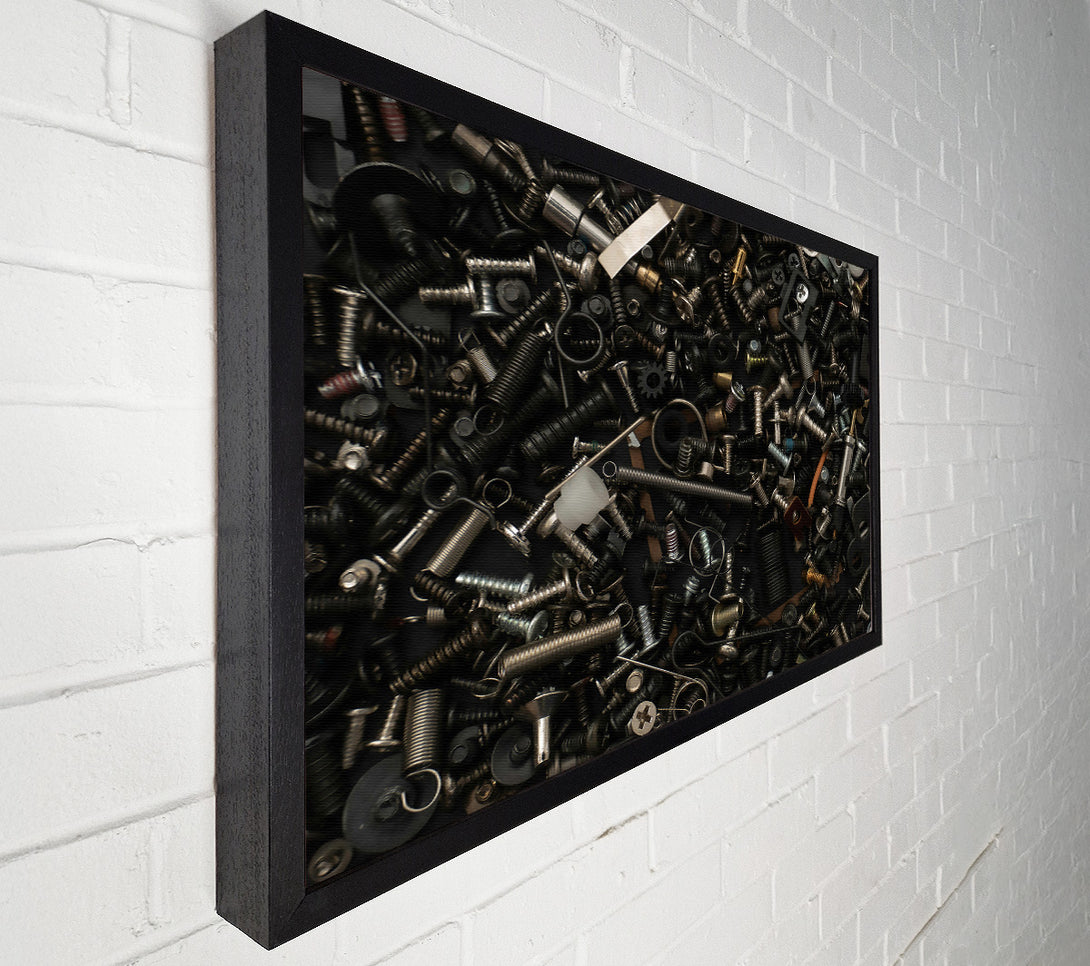  A Canvas Print of Silver Metal Chaos Canvas Wall Art
