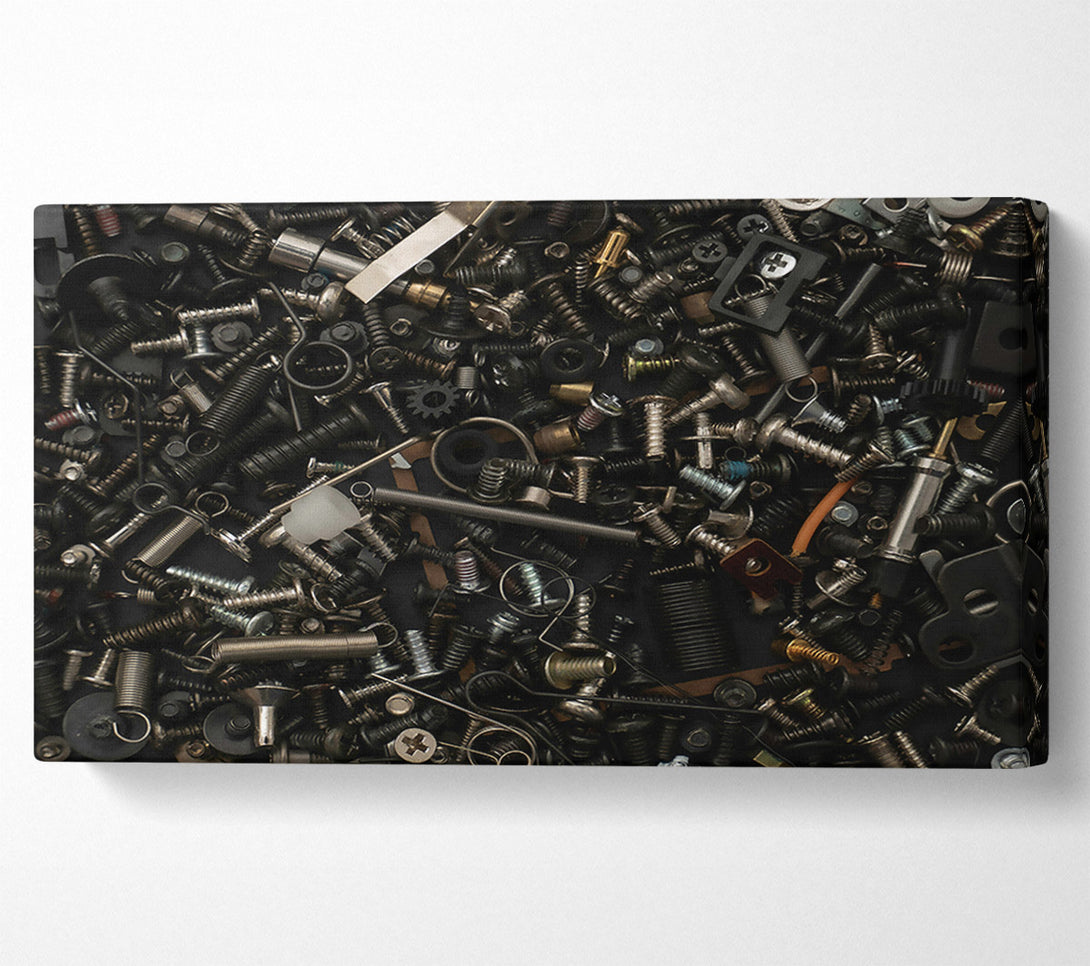  A Canvas Print of Silver Metal Chaos Canvas Wall Art