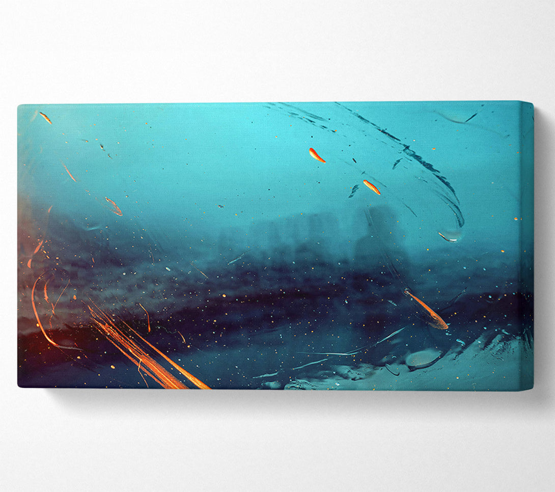  A Canvas Print of Aqua Streaks And Dust Canvas Art