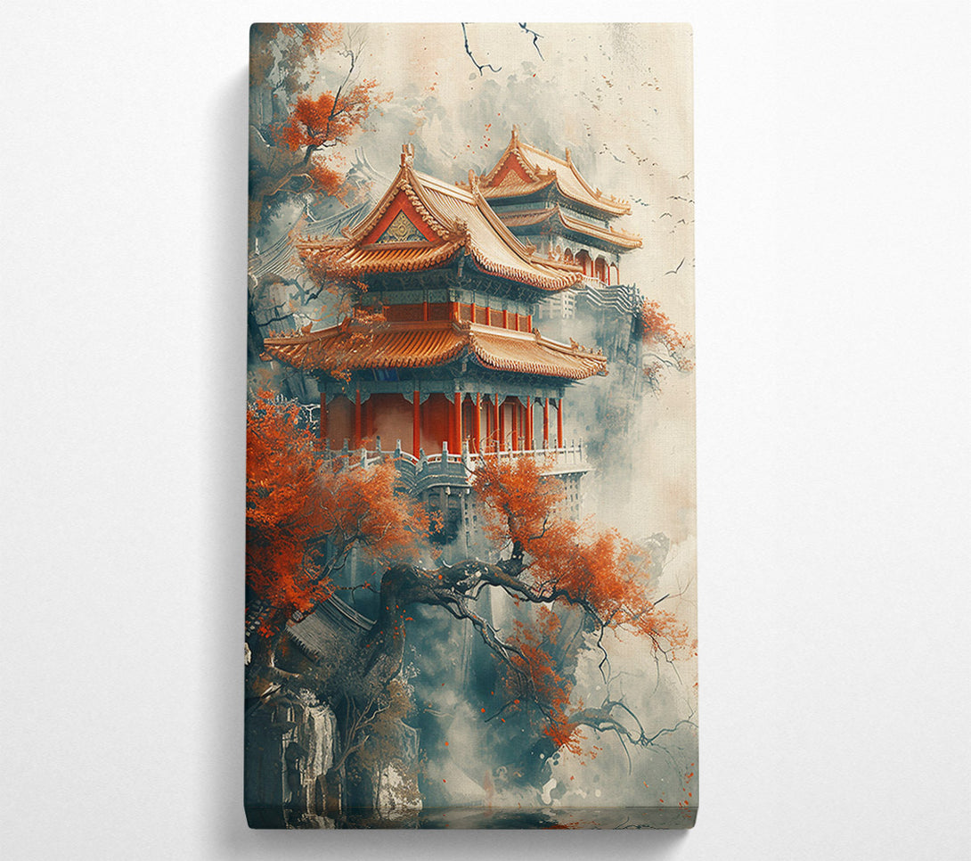  A Canvas Print of Golden Temple In Mist Canvas Wall Art