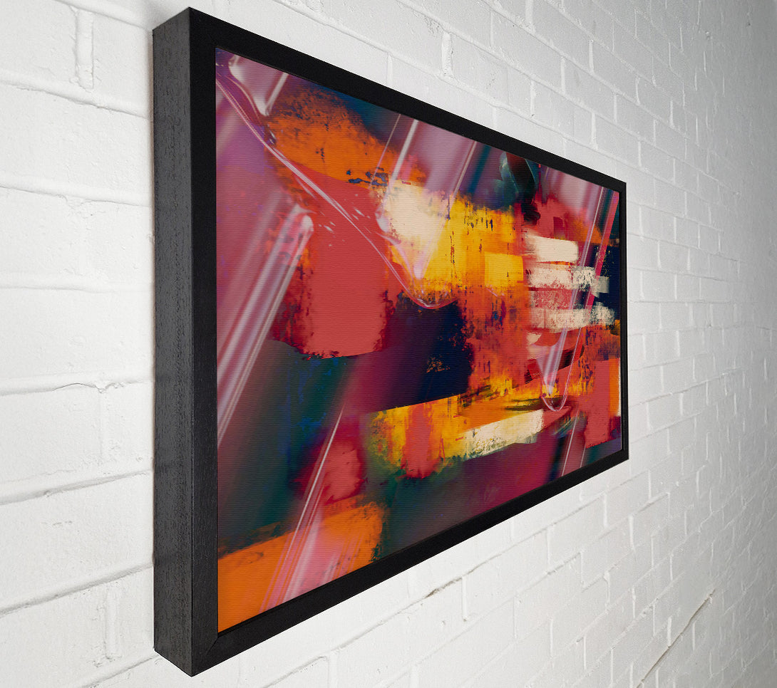  A Canvas Print of Crimson Abstract Layers Canvas Art