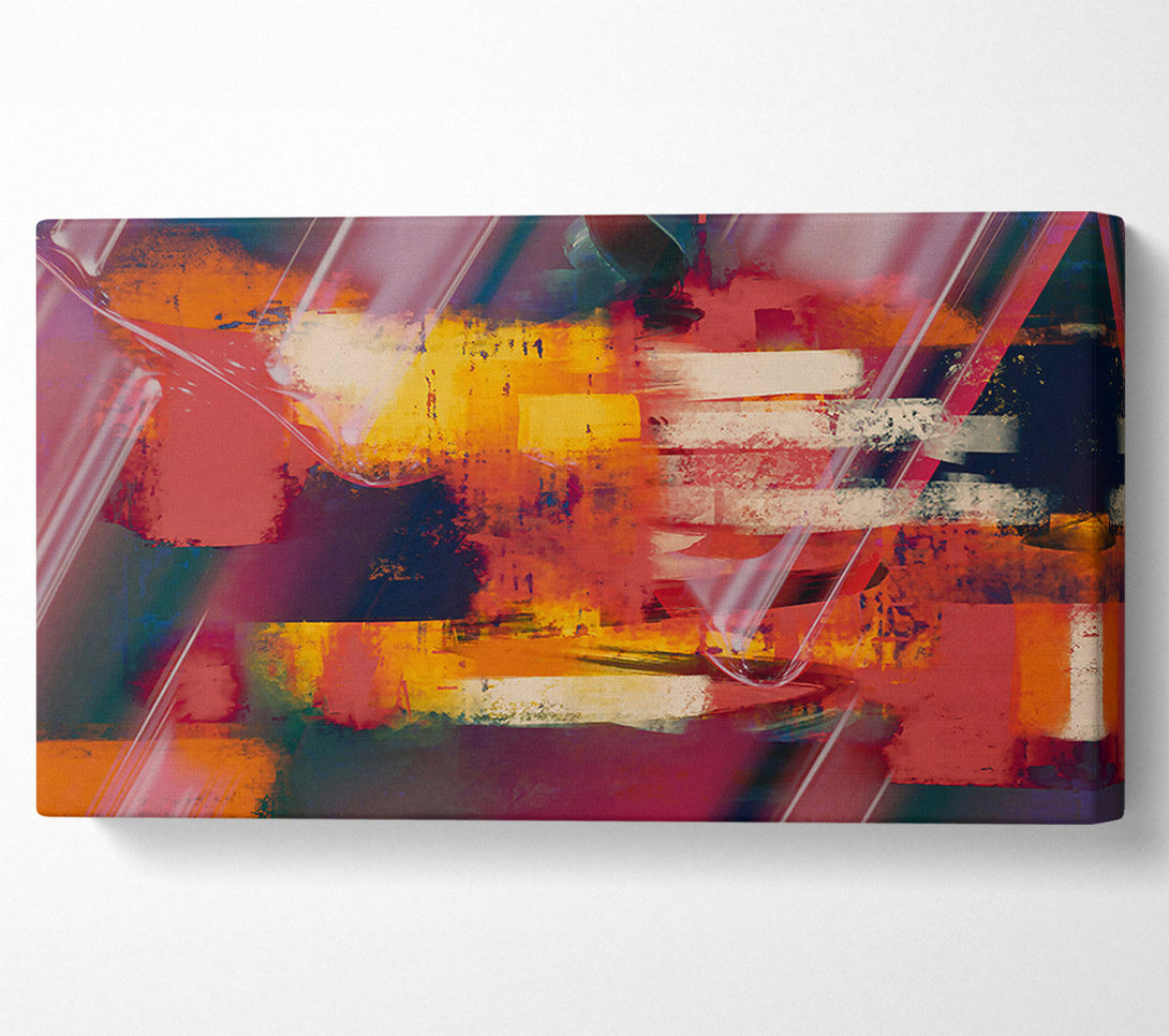  A Canvas Print of Crimson Abstract Layers Canvas Art