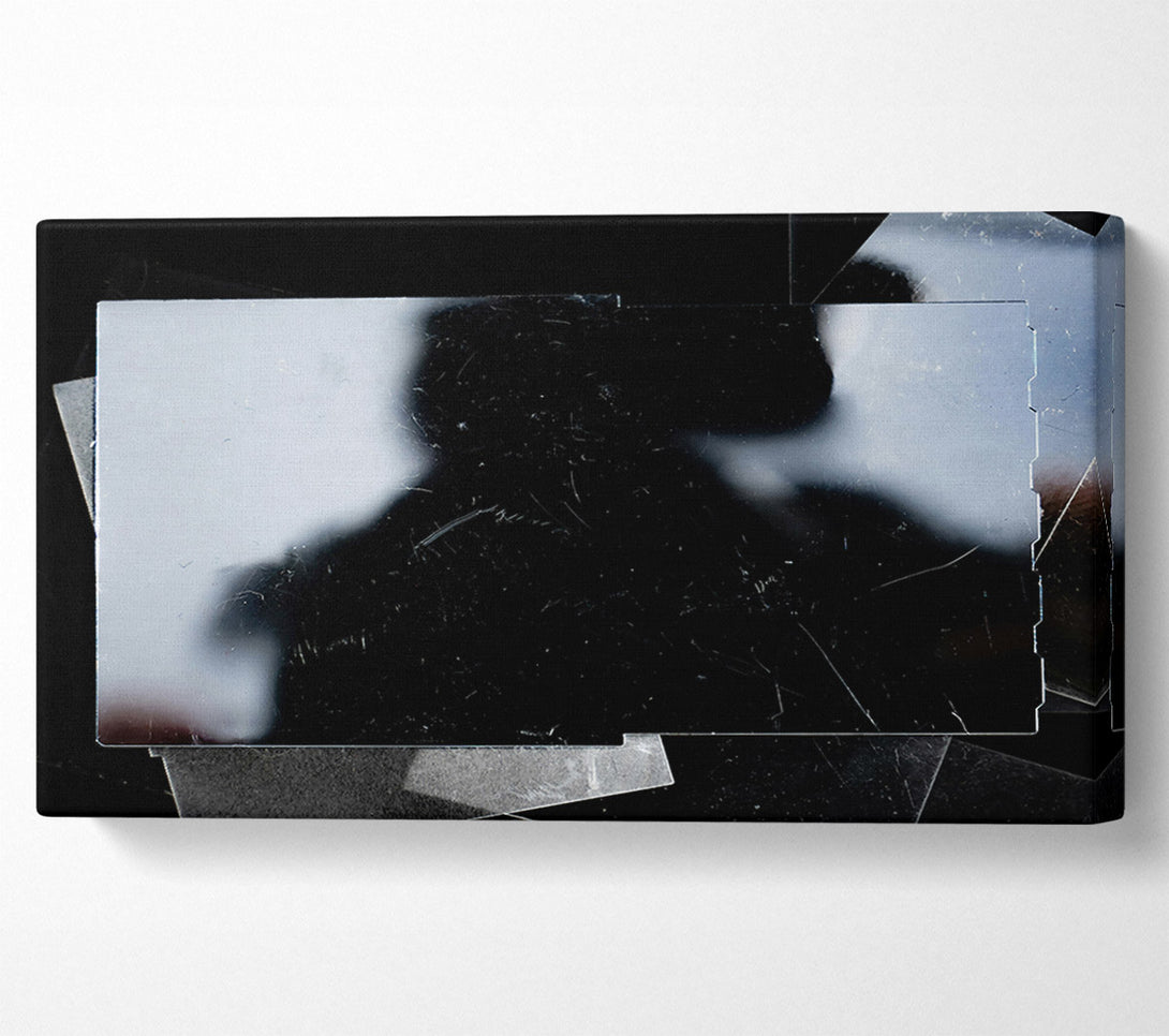  A Canvas Print of Black Scratched Reflections Canvas Art