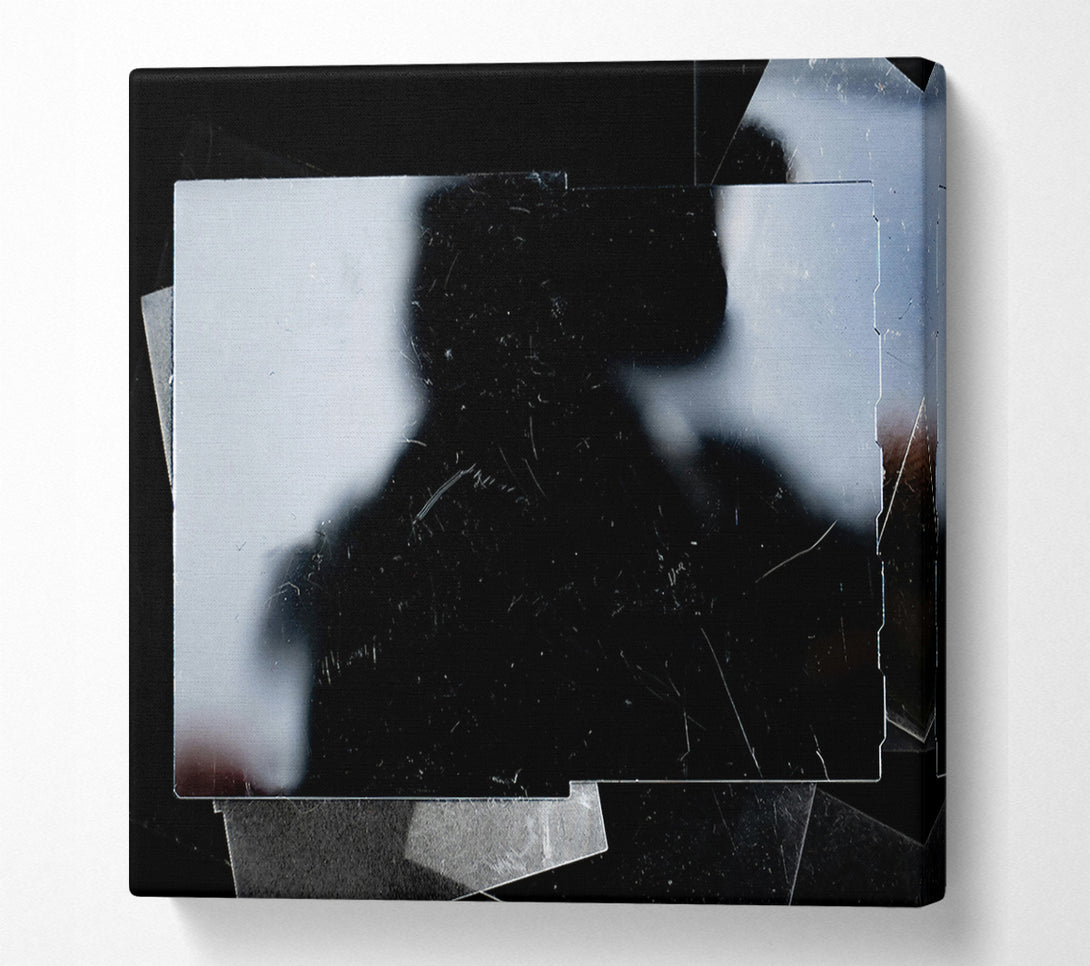  A Canvas Print of Black Scratched Reflections Canvas Art