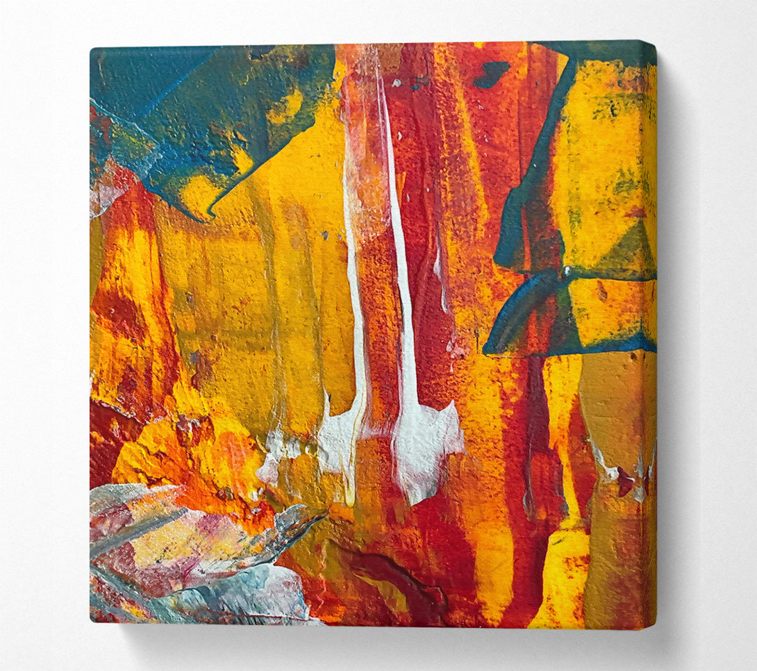  A Canvas Print of Golden Sunset Striations Canvas Wall Art