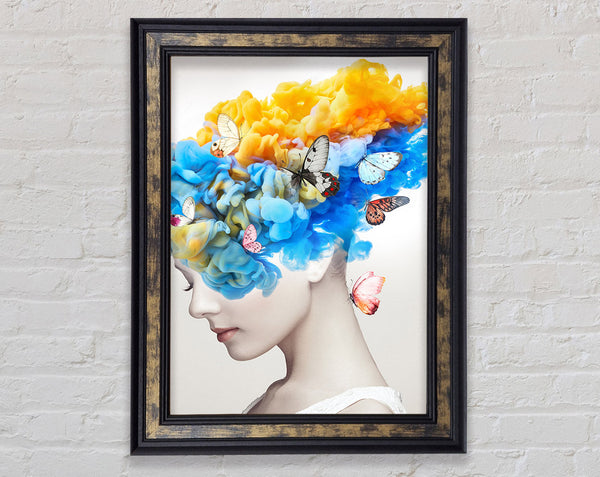 Butterfly Hair Framed Print