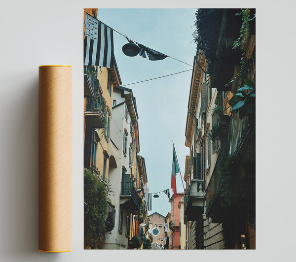 Beige Italian Alleyway Giclee Print