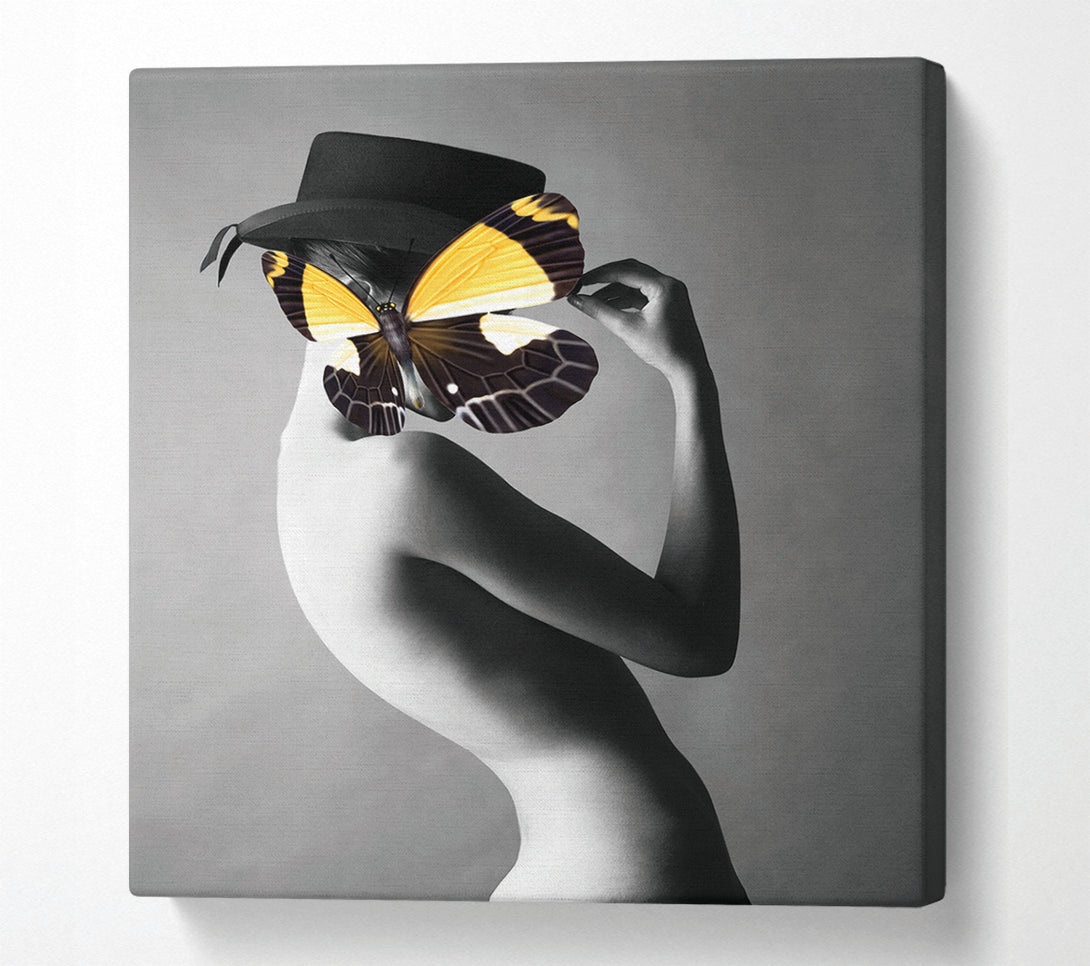  A Canvas Print of Butterfly Hat Canvas Print