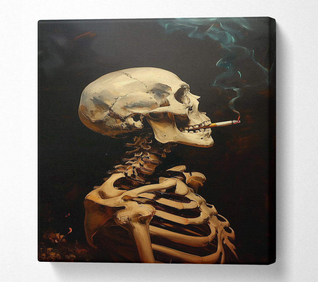  A Canvas Print of Bone White Smoke Canvas Print