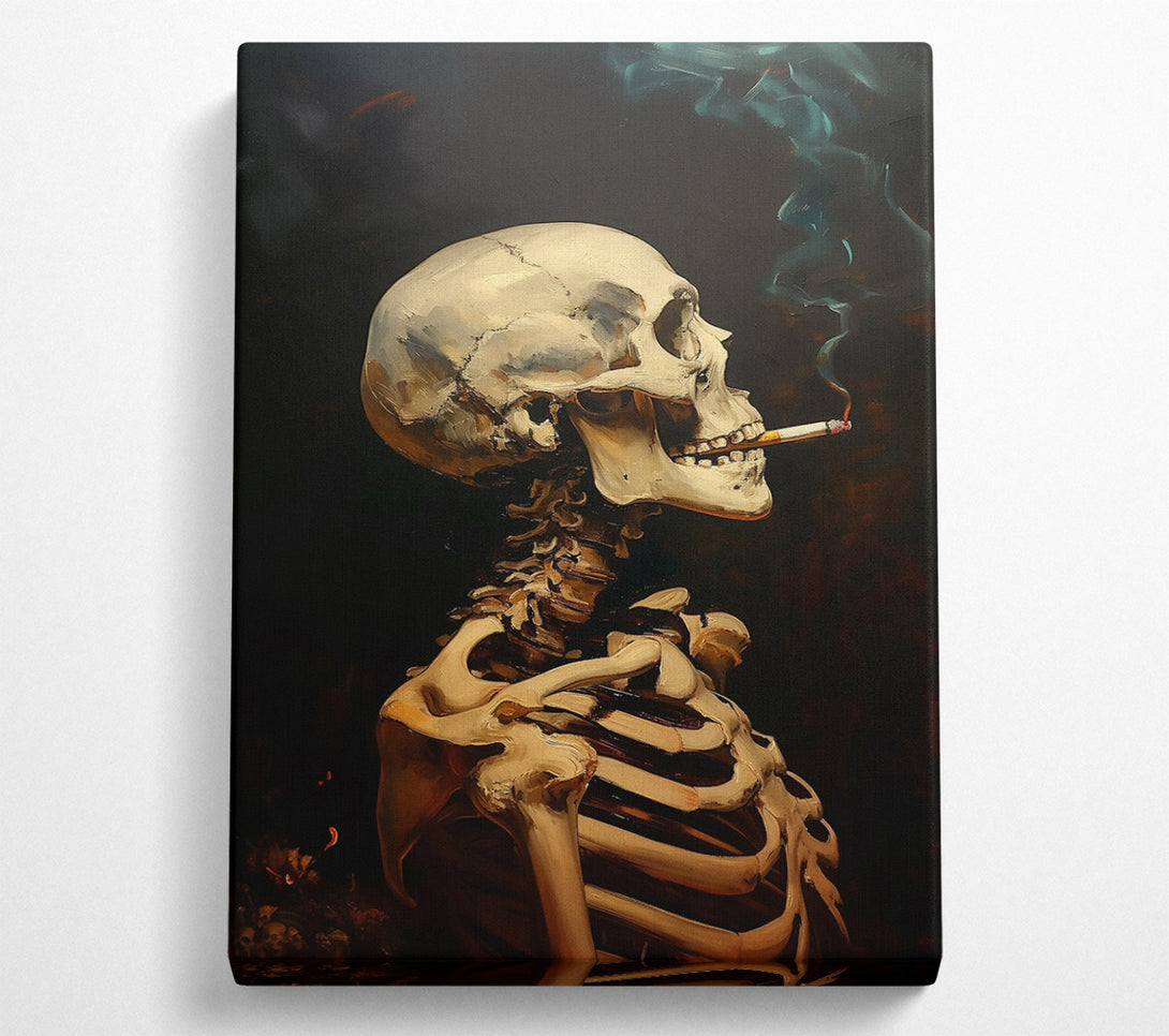  A Canvas Print of Bone White Smoke Canvas Print