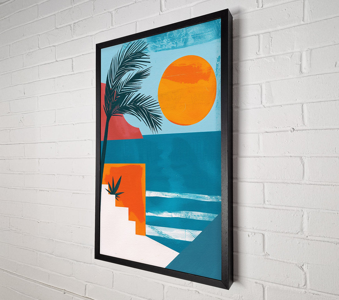  A Canvas Print of Teal Sunset Escape Canvas Wall Art