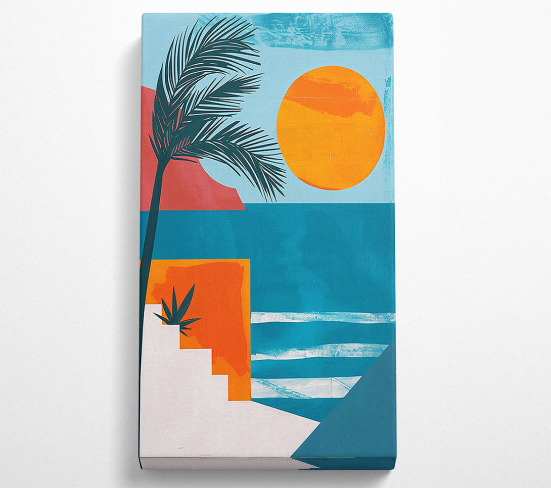  A Canvas Print of Teal Sunset Escape Canvas Wall Art