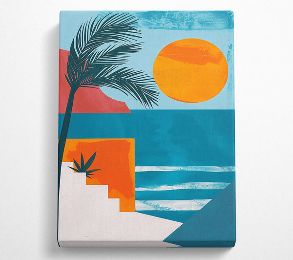  A Canvas Print of Teal Sunset Escape Canvas Wall Art