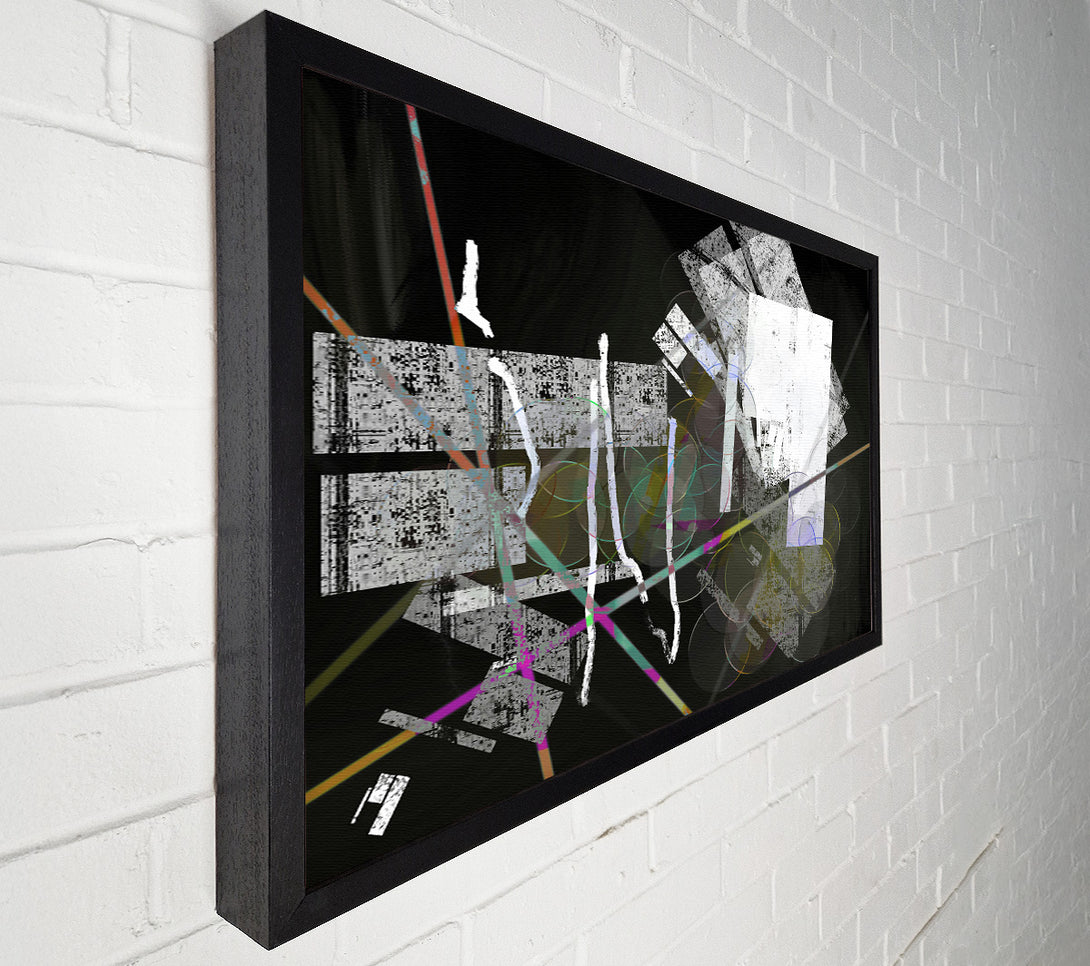  A Canvas Print of White Over Black Lines Canvas Art