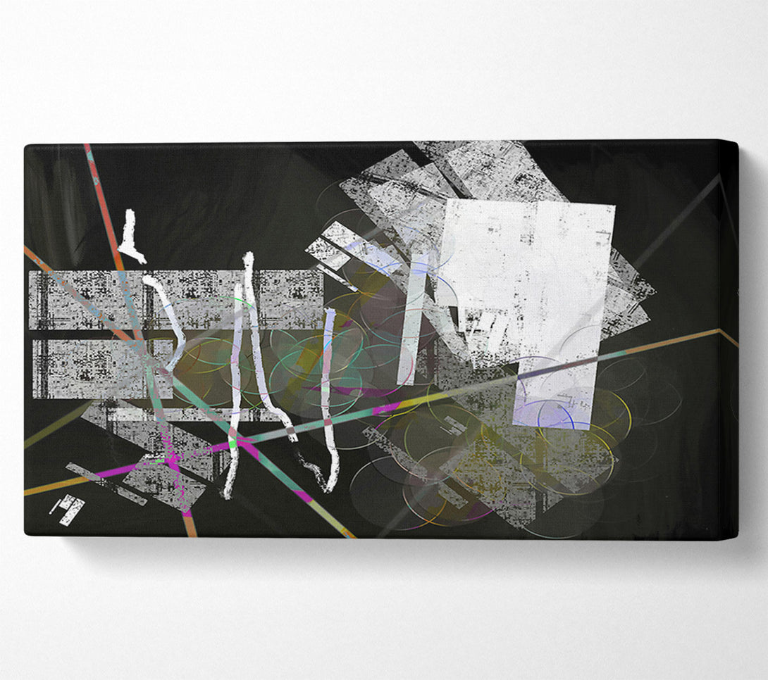 A Canvas Print of White Over Black Lines Canvas Art