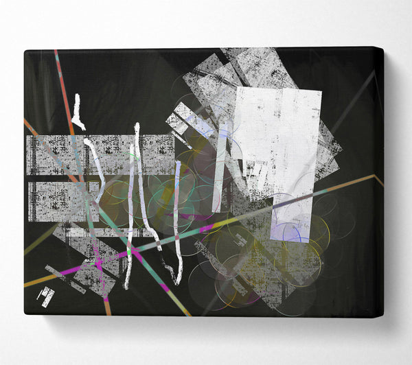  A Canvas Print of White Over Black Lines Canvas Art