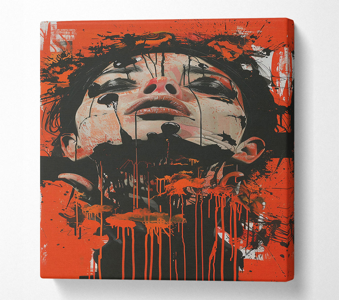  A Canvas Print of Crimson Dripping Dreams Canvas Wall Art